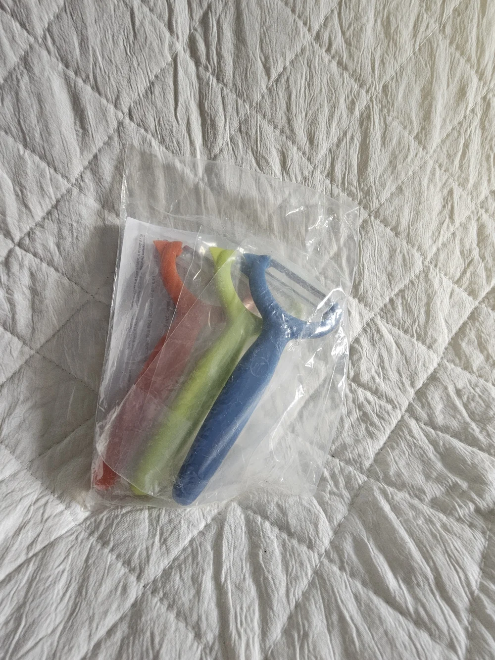 Pampered Chef 3-Piece Peeler Set - Blue & Lime